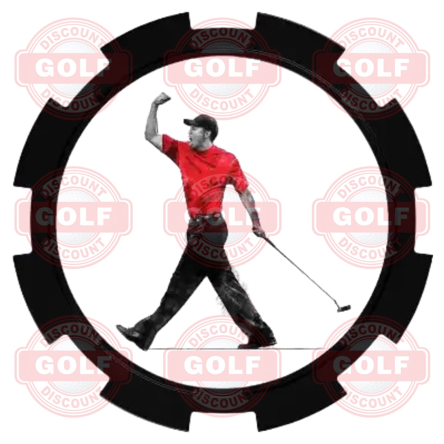 Tiger Woods Fist Pump Ballmarker