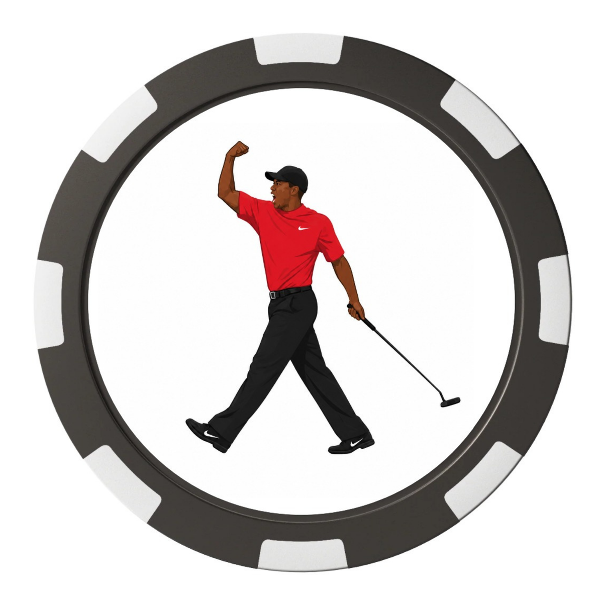 Tiger Woods Fist Pump Ballmarker