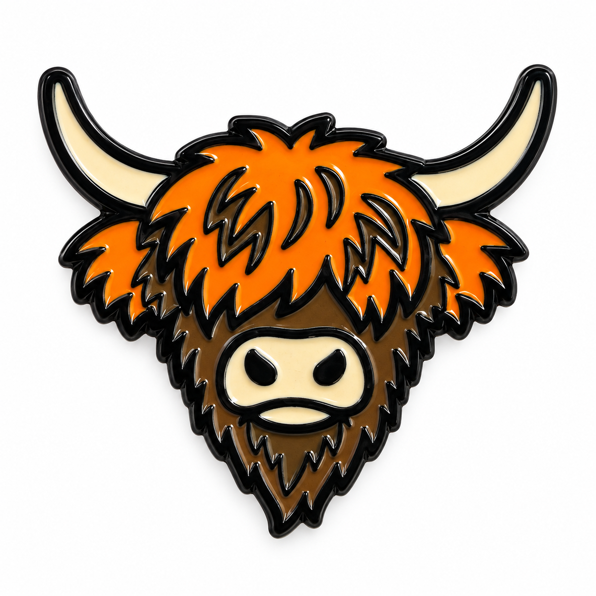 Highland Cow Metal Ballmarker